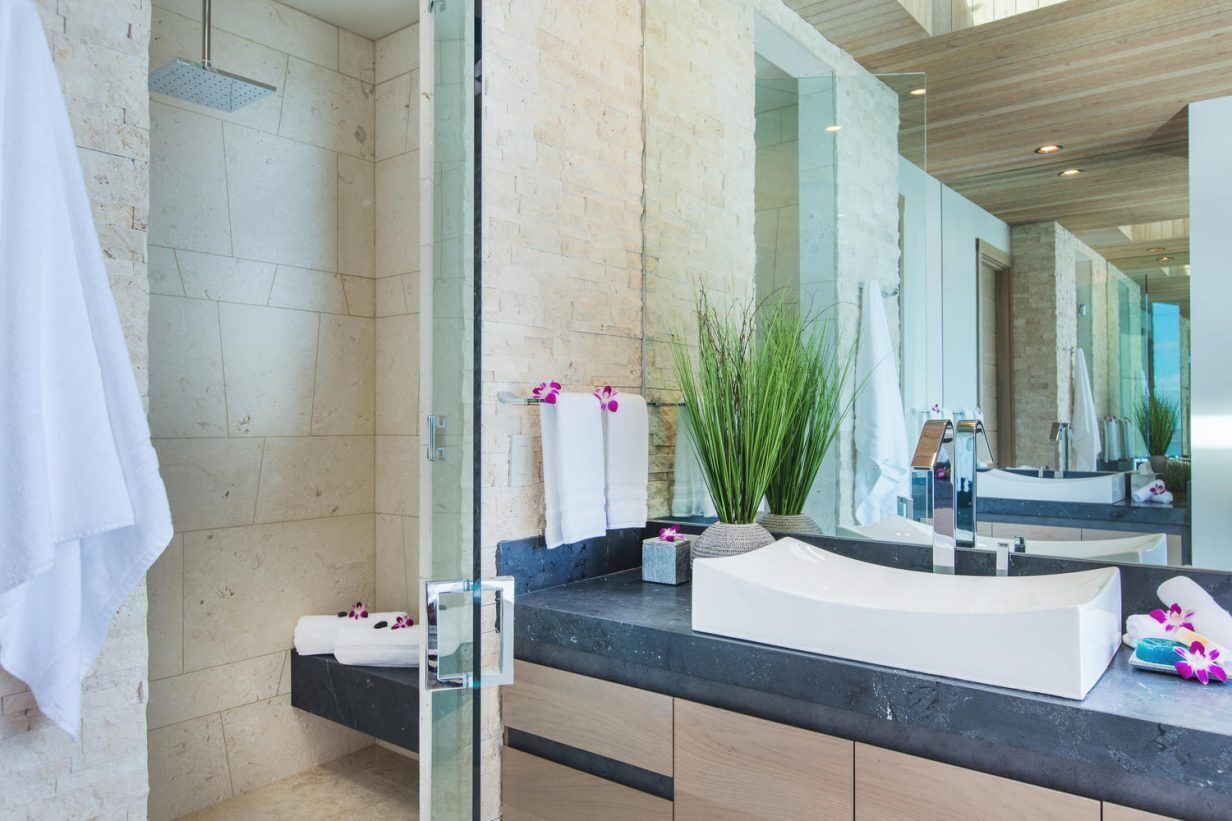 Bathtub, hair dryer, towels, soap