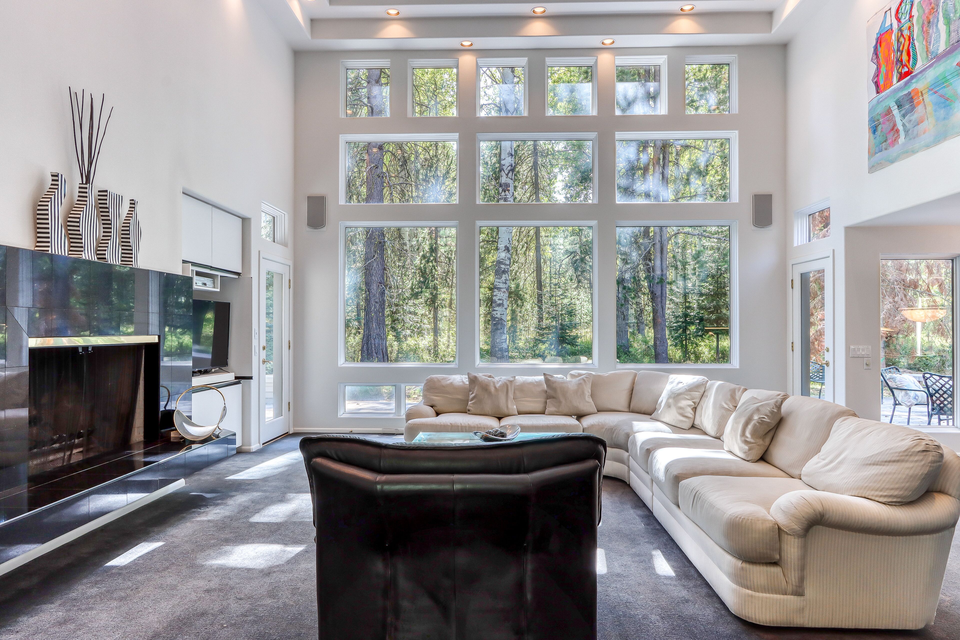 TV, fireplace, DVD player, video library