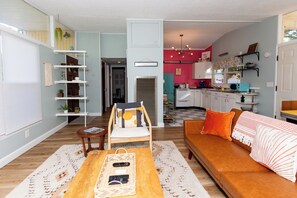 Unclassified image, 4 of 36, button - Mid-Century Modern Themed Surf House (Vermilion)