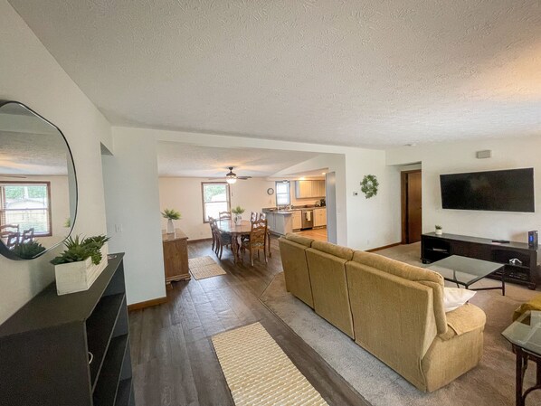 Télévision, cheminée