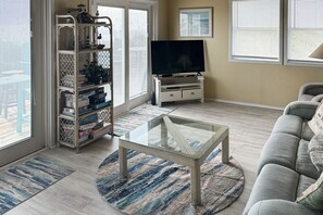 TV, DVD player, books