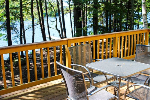 Waterfront cabin near Fish Cove with private dock, water access, firepit, grill