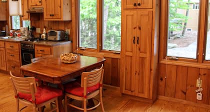 Waterfront cabin near Fish Cove with private dock, water access, firepit, grill