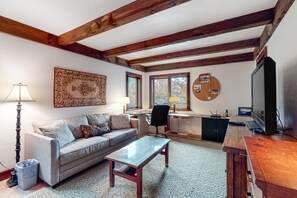 TV, DVD player, stereo