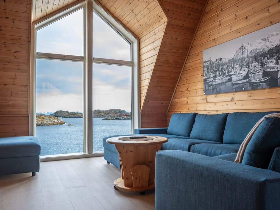 Traditional-Ferienhütte | Wohnbereich