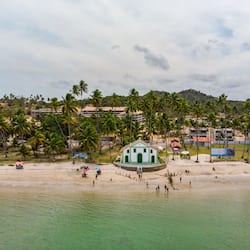 On the beach, white sand
