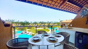 Studio | Outdoor dining - Lindos apartamentos no Eco Resort (Tamandaré)