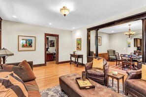 TV, fireplace - Lovely dog-friendly home with tennis, grill, fireplace, & washer/dryer (Atlanta)