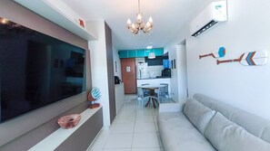 Living area - Lindos apartamentos no Porto Cayman (Tamandaré)