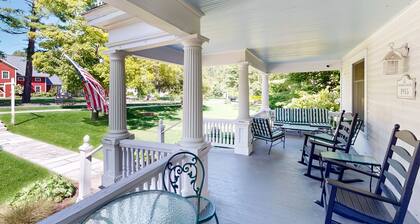 Classic village home with large porch, washer/dryer, cable, grill & partial AC