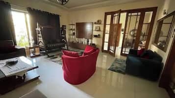 TV, fireplace, offices