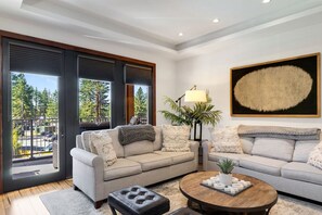 Televisión, chimenea, videojuegos y estéreo 