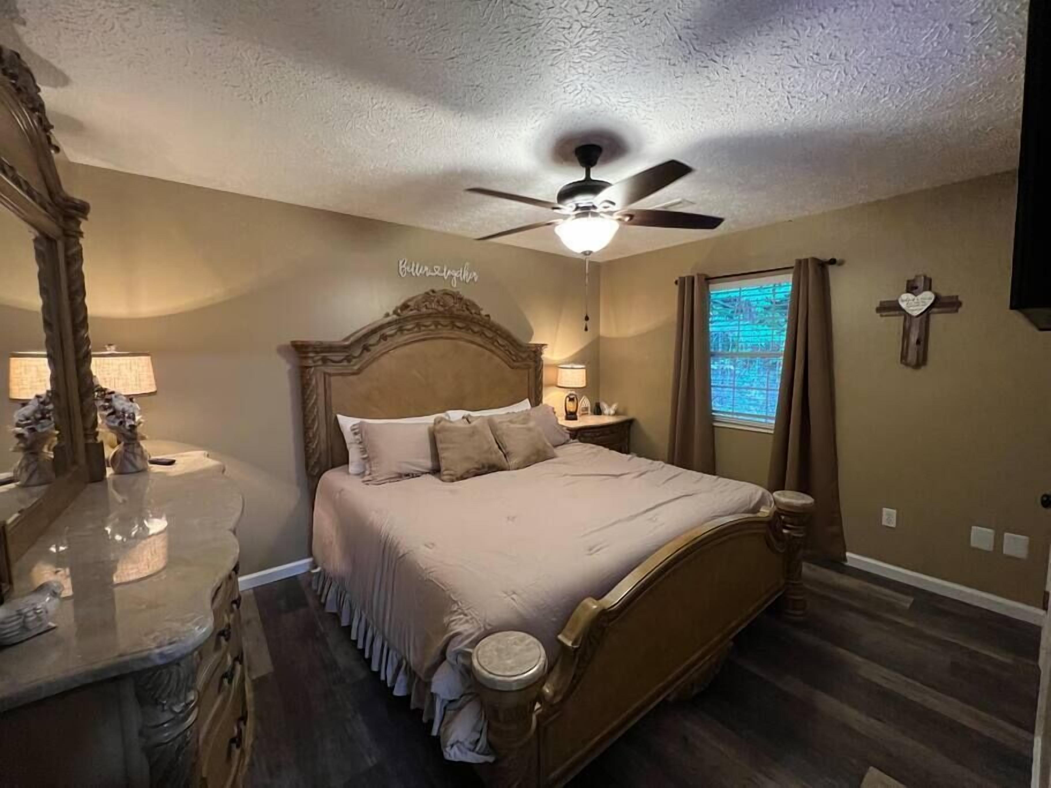 2 bedrooms, iron/ironing board, travel crib, WiFi