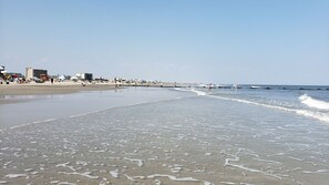 On the beach, beach towels