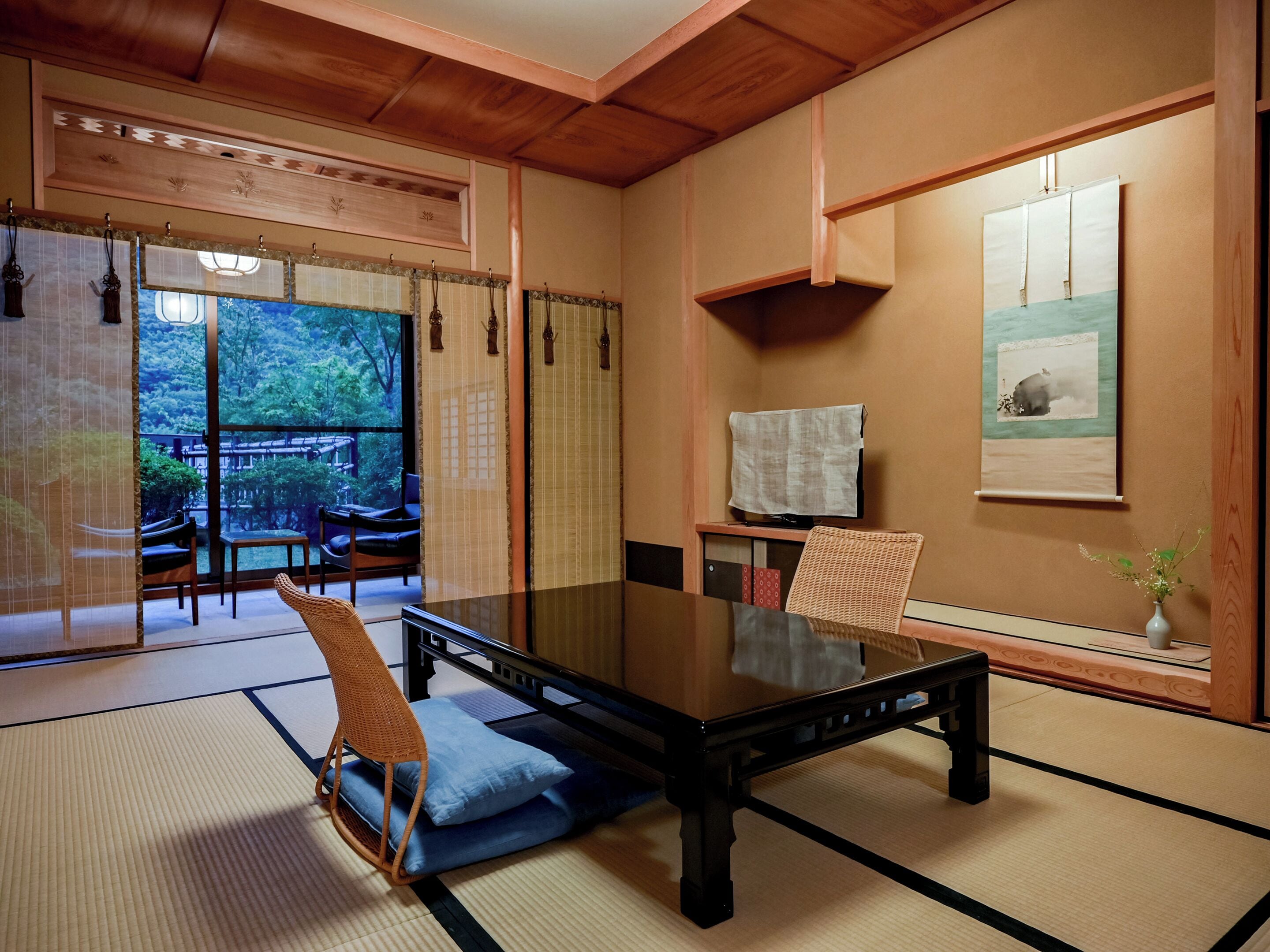 [Type C] Japanese Style Room, Private indoor bath, (45+sqm), Smoking | In-room safe, individually decorated, individually furnished, desk