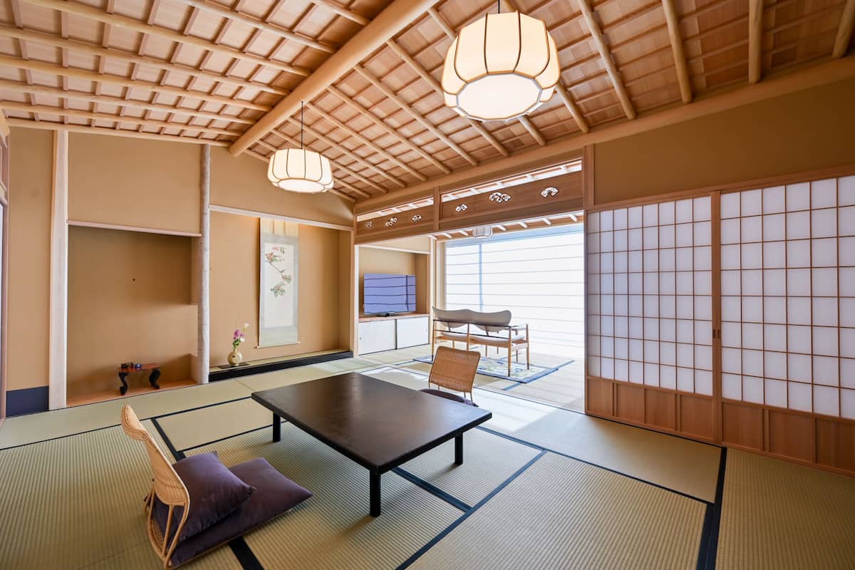 Special Room | Y: Hot spring + 2Japanese style rooms + spacious veranda + study room (79 sqm) | 1 bedroom, in-room safe, individually decorated, individually furnished