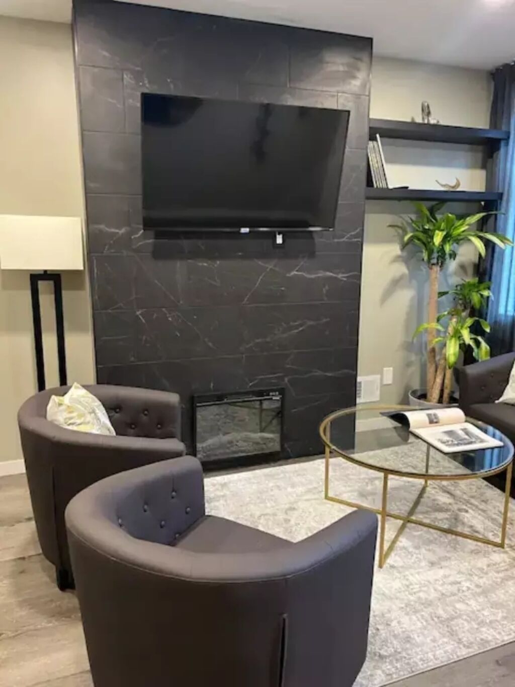 TV connectée, cheminée