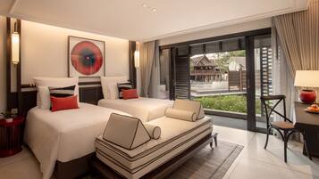 Deluxe Room, Balcony | Cadar kapas Mesir, peralatan tempat tidur premium