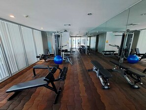 Appartement, 2 chambres, accessible aux personnes à mobilité réduite, balcon | Salle de remise en forme