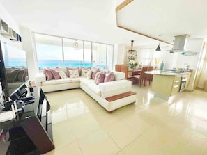Apartment, 3 Bedrooms, Accessible, Smoking | Living area - 3 Bedrooms At Marbella Beachfront Juan Dolio (Guayacanes)