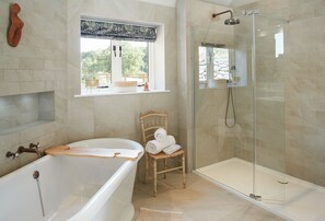 Bathtub, hair dryer