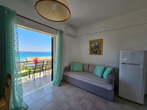 Apartment, 1 Bedroom, Balcony, Ocean View | Living area - Corfu Glyfada Menigos Resort (Corfu)