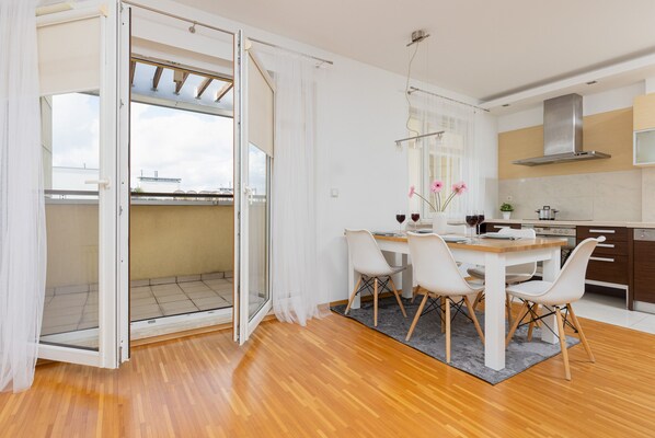 Apartment, 1 Bedroom, Balcony | In-room dining - Apartment Aleja Wilanowska by Renters (Warsaw)