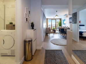 Deluxe Condo, Multiple Beds, Sea View | Living area | 50-inch LED TV with satellite channels, TV, Netflix - Monnas Suite (Istanbul)
