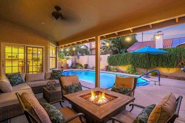 Una piscina riscaldata