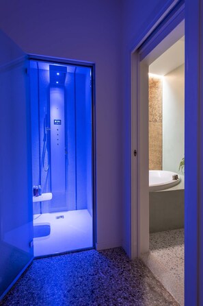 Shower, hair dryer, bidet, soap - Amaltea Suite - Apartment with Grand Canal view (Venezia)