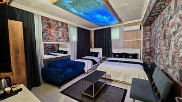 Egyptian cotton sheets, premium bedding, down duvets, minibar