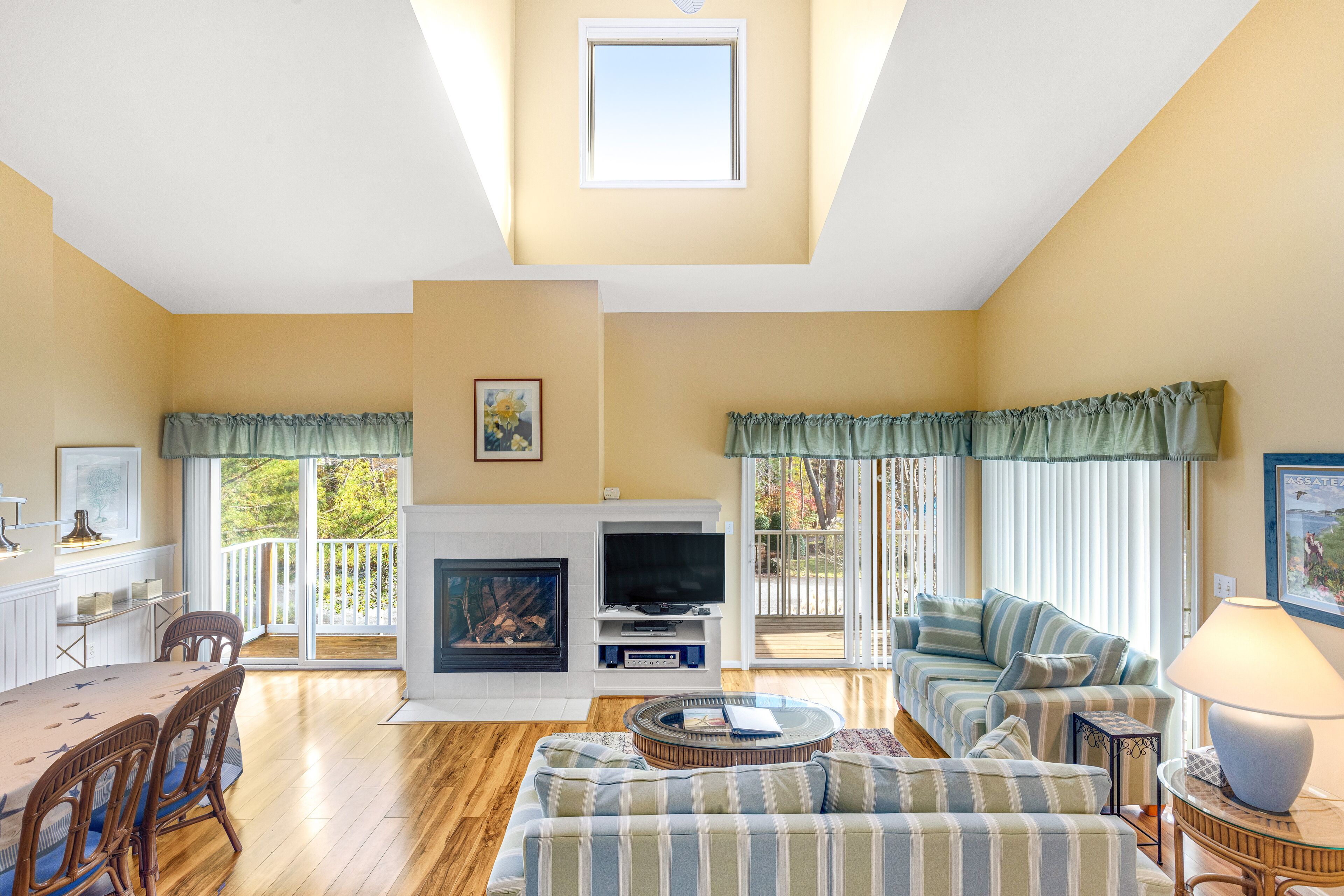 TV, DVD player, stereo