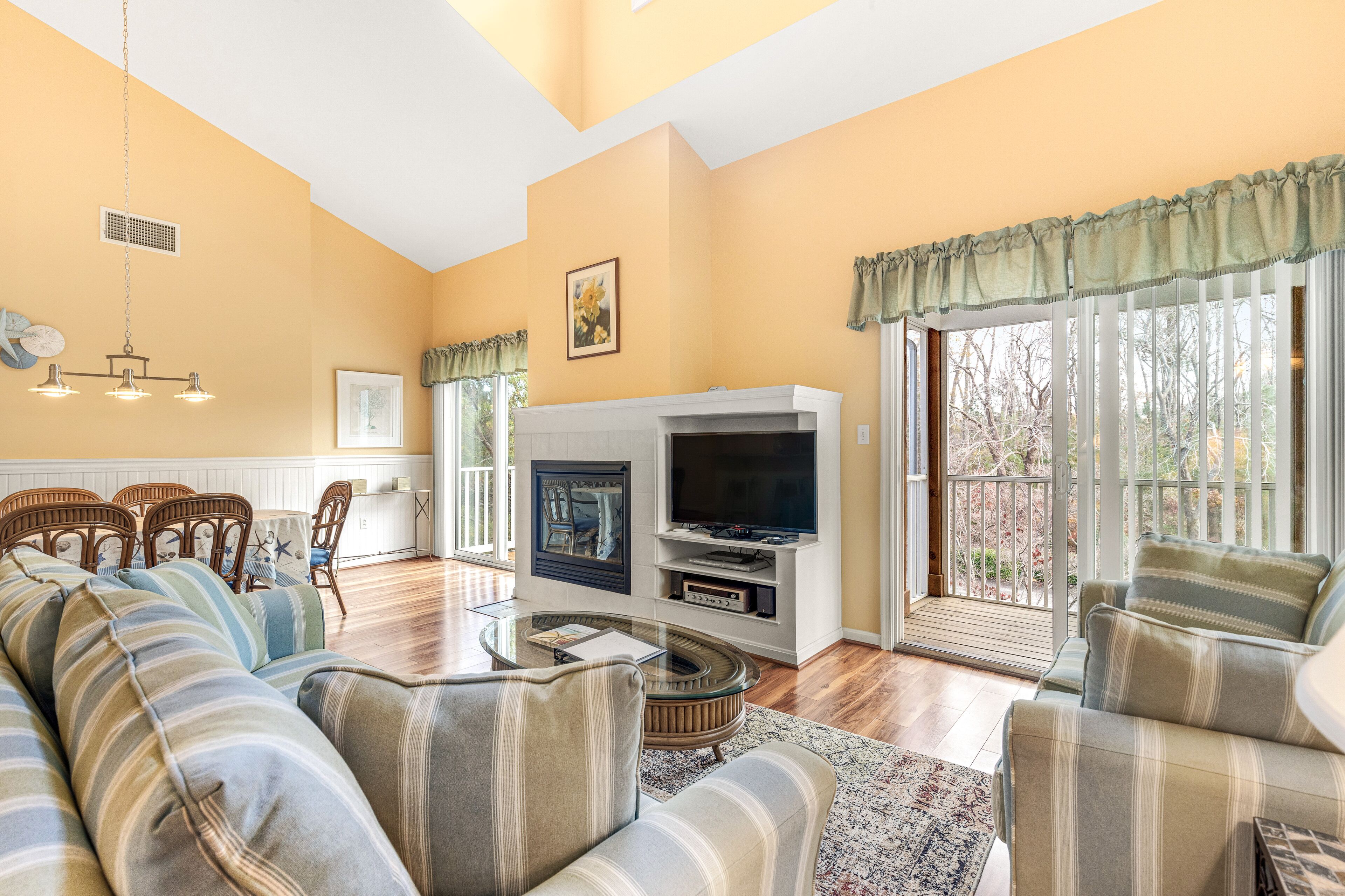 TV, DVD player, stereo