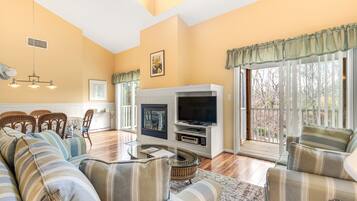 TV, DVD player, stereo