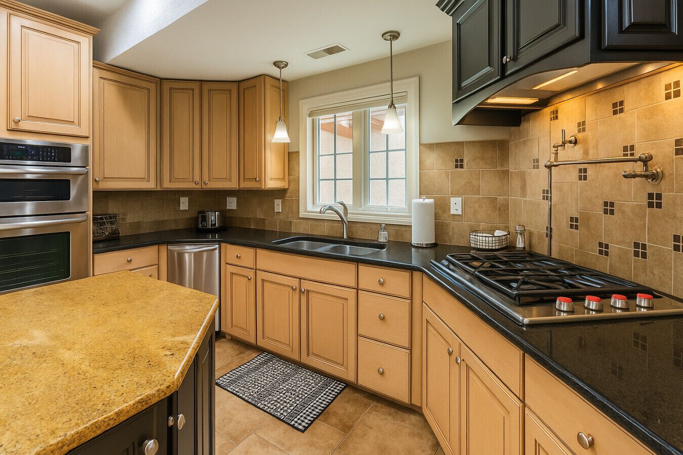 Kylskåp, mikrovågsugn, ugn och spishäll