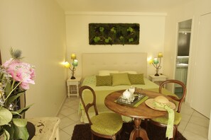 1 bedroom, iron/ironing board, travel crib, WiFi