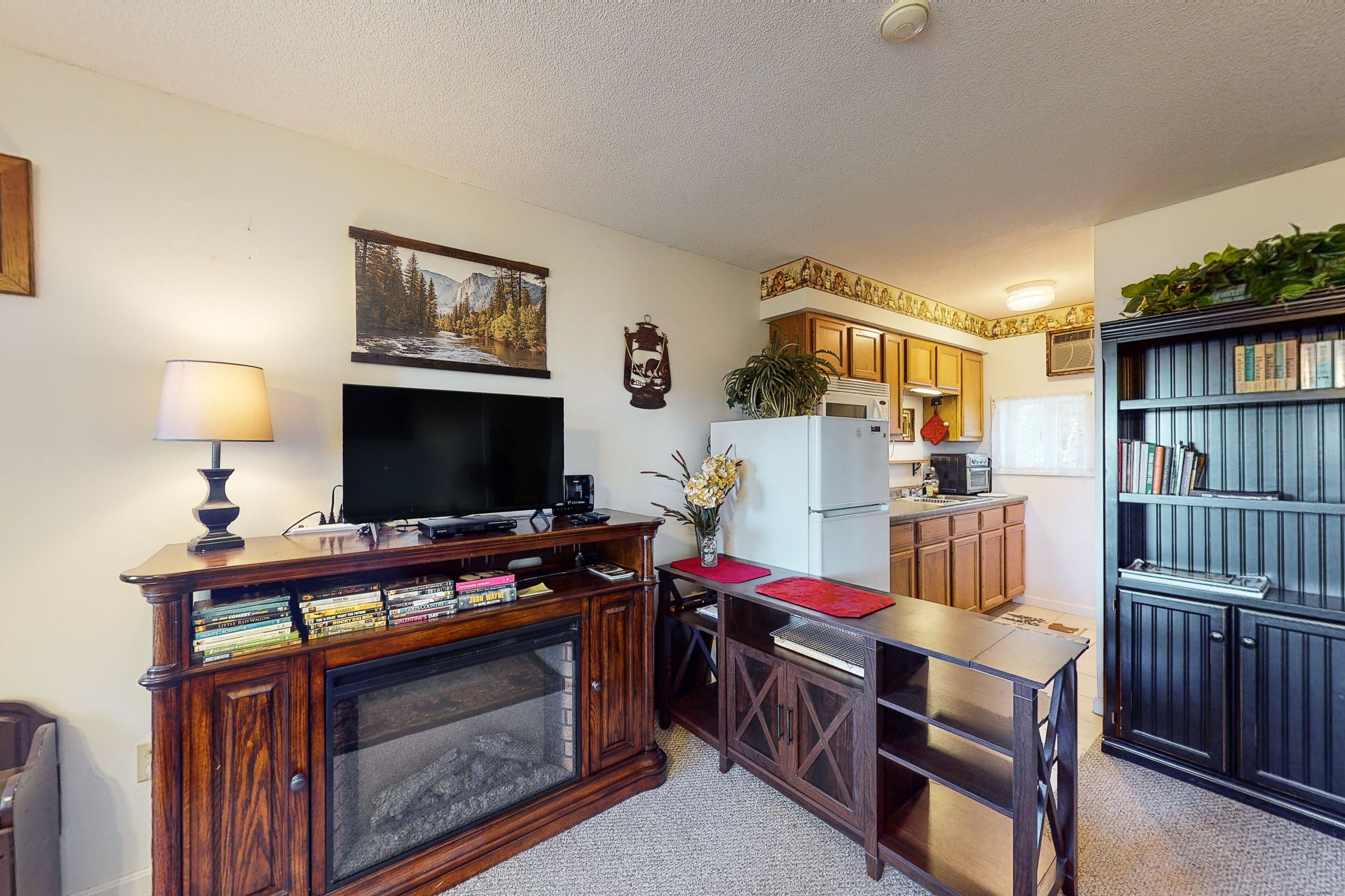 Lake view condo overlooking Mt. Kineo with shared dock, balcony & fast WiFi