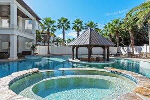 Een verwarmd zwembad