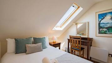 2 makuuhuonetta, silitysrauta/-lauta, vauvan matkasänky, ilmainen Wi-Fi