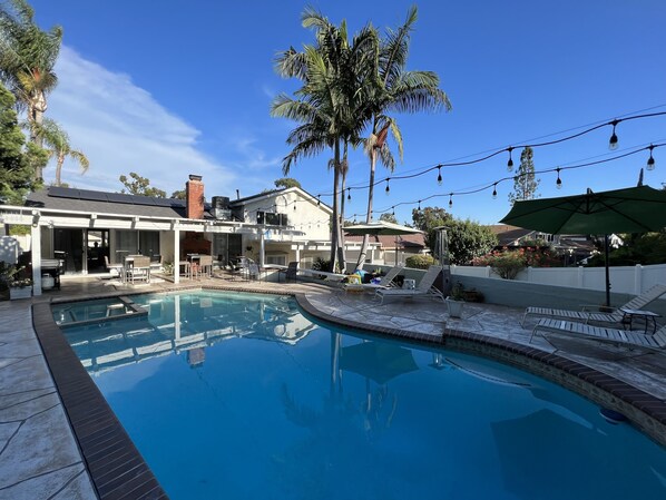 Outdoor pool, a heated pool