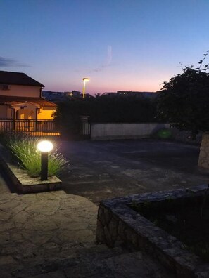 entrance leads to a secure residential area.