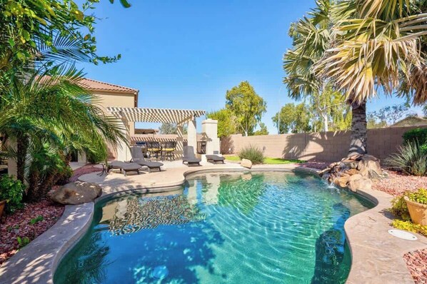 A heated pool