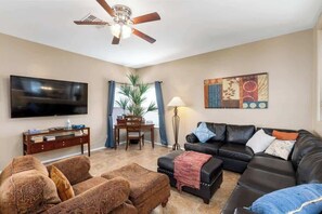 TV, DVD player, offices