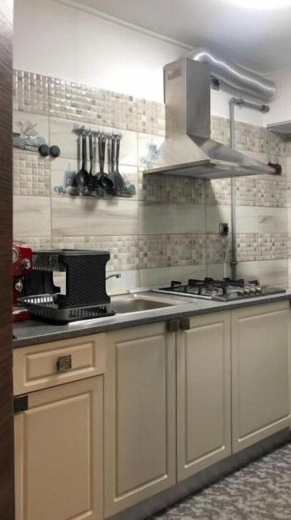 Fridge, oven, stovetop, dishwasher