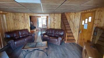 TV connectée, cheminée, écrans d'ordinateur