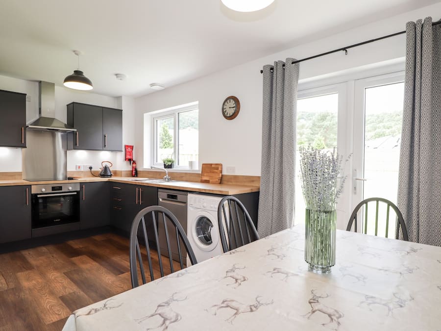 Fridge, dishwasher, electric kettle, toaster