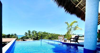 10br villa with the greatest roof top in Sayulita, and only steps from the beach