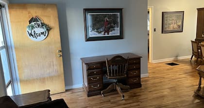 Cozy home with easy access to the main highway thru town, but in quiet area.