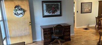 Cozy home with easy access to the main highway thru town, but in quiet area.