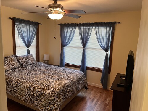 Cozy home with easy access to the main highway thru town, but in quiet area. 